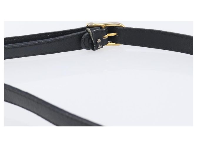 Céline Borsa a tracolla CELINE Macadam Pelle Nero Tono Oro Auth 207920A - vista 9