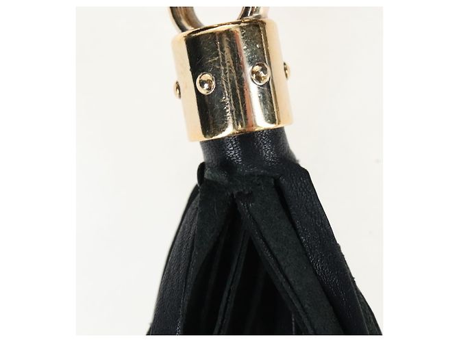 Borsa a tracolla GUCCI Soho in pelle nera e oro 295175 Auth 207456V Nero D'oro - vista 18