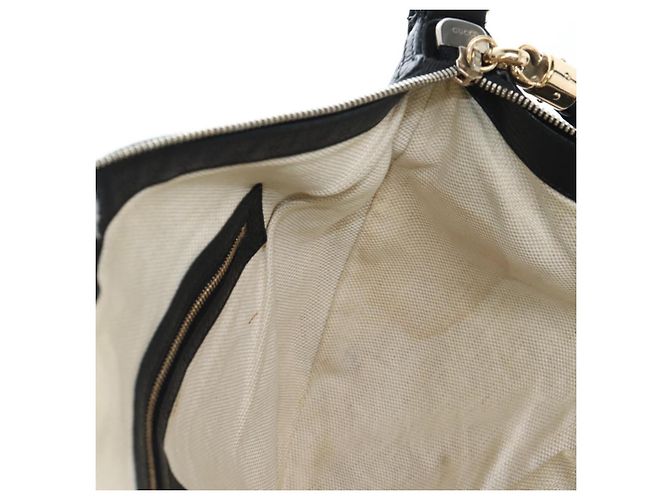 Borsa a tracolla GUCCI Soho in pelle nera e oro 295175 Auth 207456V Nero D'oro - vista 23
