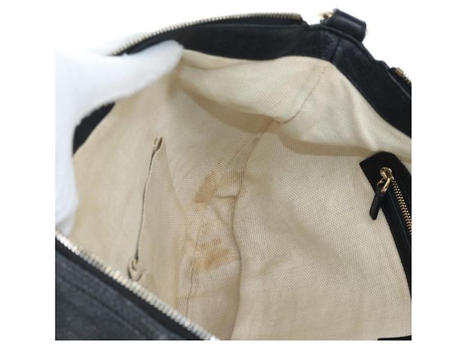 Borsa a tracolla GUCCI Soho in pelle nera e oro 295175 Auth 207456V Nero D'oro - vista 25