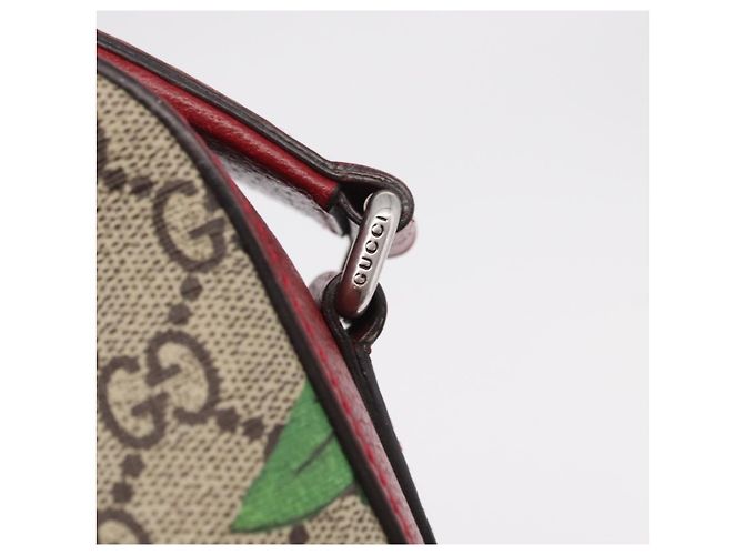Borsa GUCCI GG Supreme Web Sherry Line PVC Beige Silver 450947 Auth BA15761V - vista 16