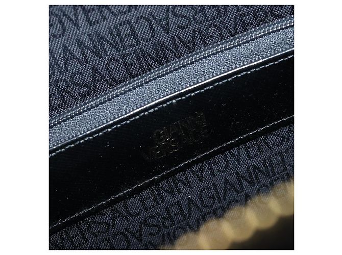 Borsa Gianni Versace in pelle nera e oro Auth 208748 Nero D'oro - vista 17
