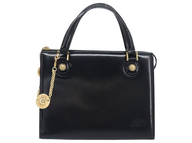 Borsa Gianni Versace in pelle nera e oro Auth 208748 Nero D'oro - vista 2