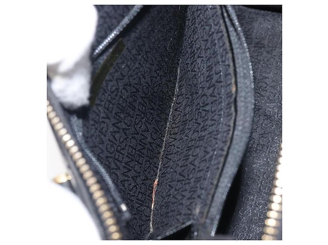 Borsa Gianni Versace in pelle nera e oro Auth 208748 Nero D'oro - vista 22