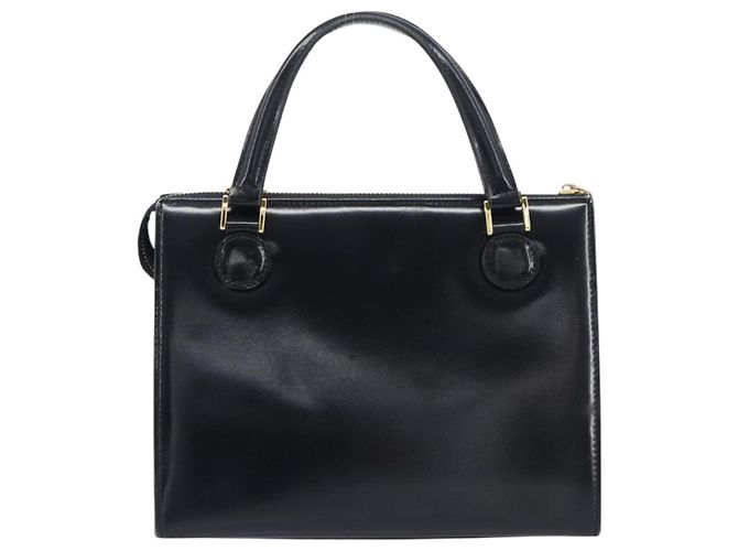 Borsa Gianni Versace in pelle nera e oro Auth 208748 Nero D'oro - vista 3