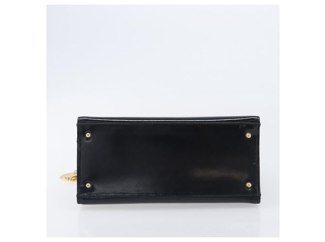 Borsa Gianni Versace in pelle nera e oro Auth 208748 Nero D'oro - vista 9