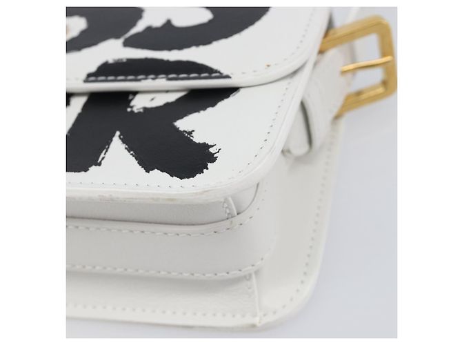 Borsa a tracolla Christian Dior Miss Dior in pelle Bianco Oro Auth ka6568SAM - vista 10