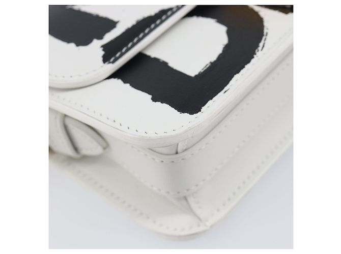 Borsa a tracolla Christian Dior Miss Dior in pelle Bianco Oro Auth ka6568SAM - vista 11