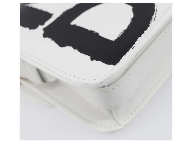 Borsa a tracolla Christian Dior Miss Dior in pelle Bianco Oro Auth ka6568SAM - vista 13