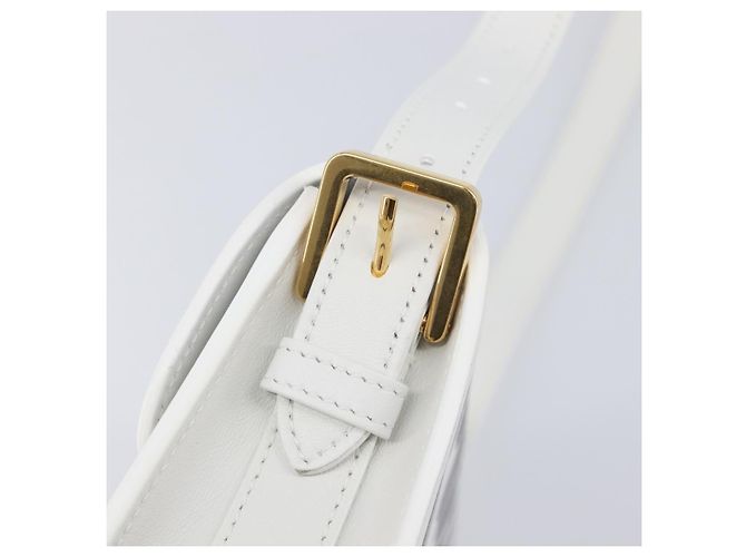 Borsa a tracolla Christian Dior Miss Dior in pelle Bianco Oro Auth ka6568SAM - vista 14