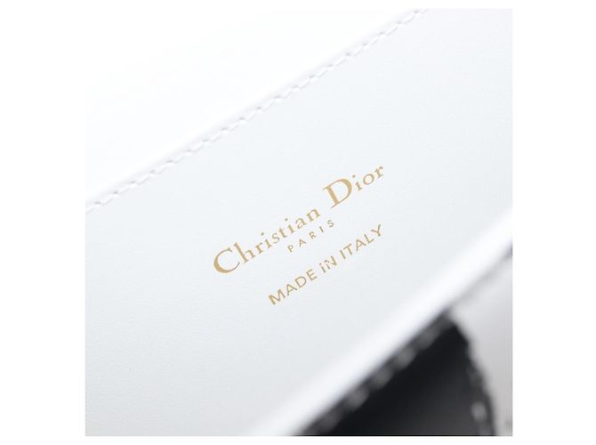 Borsa a tracolla Christian Dior Miss Dior in pelle Bianco Oro Auth ka6568SAM - vista 17