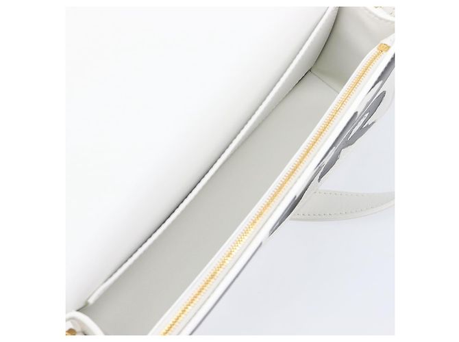 Borsa a tracolla Christian Dior Miss Dior in pelle Bianco Oro Auth ka6568SAM - vista 18