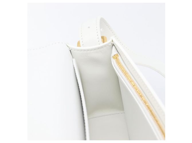 Borsa a tracolla Christian Dior Miss Dior in pelle Bianco Oro Auth ka6568SAM - vista 19