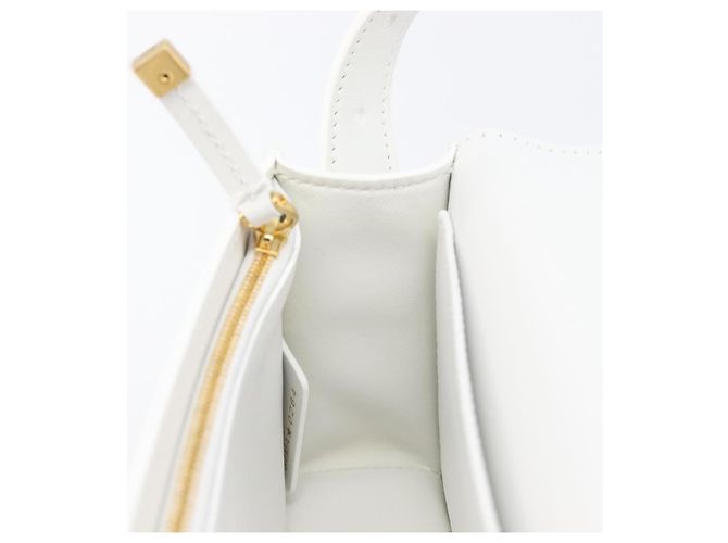 Borsa a tracolla Christian Dior Miss Dior in pelle Bianco Oro Auth ka6568SAM - vista 20