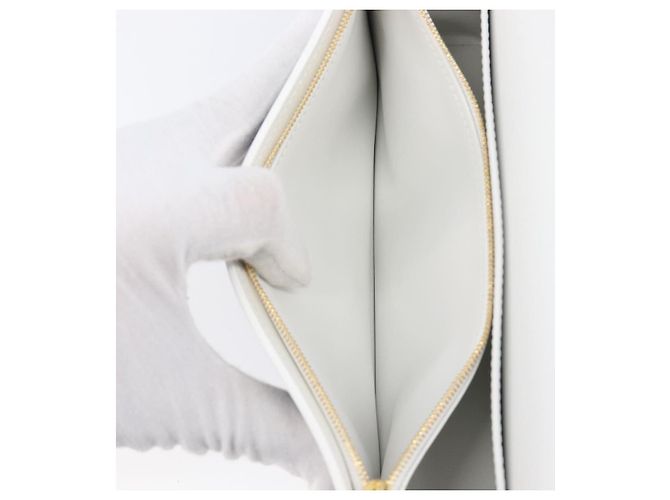 Borsa a tracolla Christian Dior Miss Dior in pelle Bianco Oro Auth ka6568SAM - vista 23