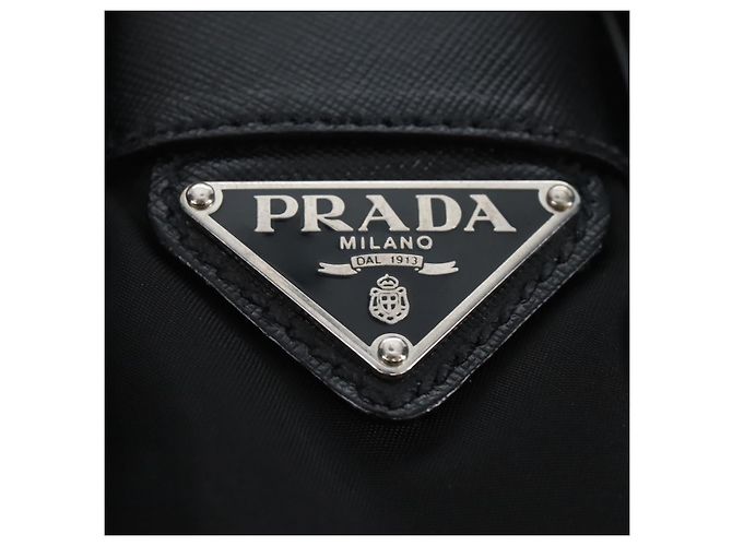 Borsa a Tracolla PRADA Nylon Black Silver Auth 208092V Nero Argento - vista 16