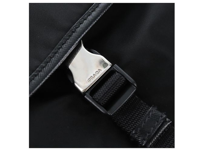 Borsa a Tracolla PRADA Nylon Black Silver Auth 208092V Nero Argento - vista 18