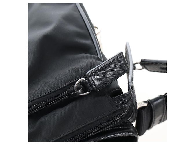 Borsa a Tracolla PRADA Nylon Black Silver Auth 208092V Nero Argento - vista 20