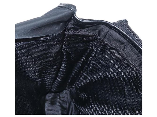 Borsa a Tracolla PRADA Nylon Black Silver Auth 208092V Nero Argento - vista 26
