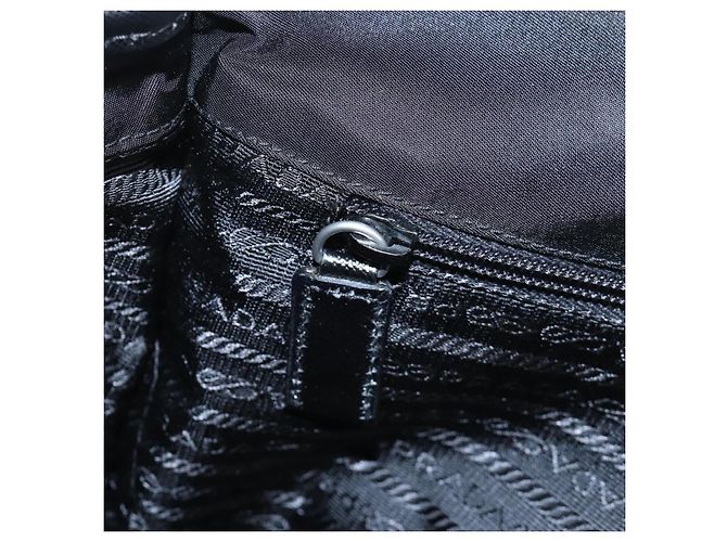 Borsa a Tracolla PRADA Nylon Black Silver Auth 208092V Nero Argento - vista 28