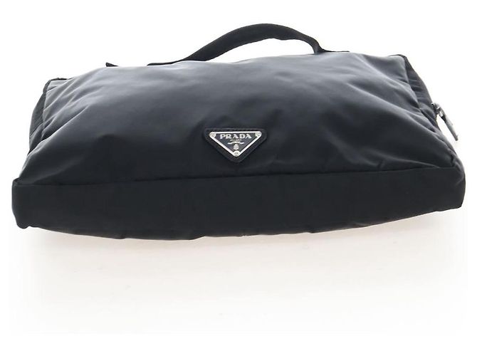 Borsa a Tracolla PRADA Nylon Black Silver Auth 208092V Nero Argento - vista 37