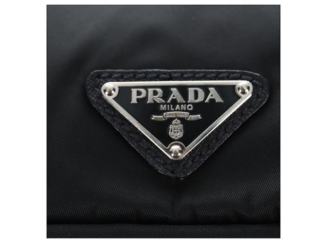 Borsa a Tracolla PRADA Nylon Black Silver Auth 208092V Nero Argento - vista 38