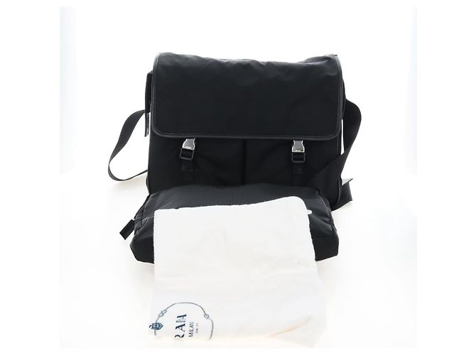 Borsa a Tracolla PRADA Nylon Black Silver Auth 208092V Nero Argento - vista 44