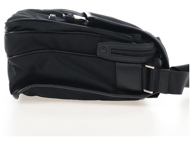 Borsa a Tracolla PRADA Nylon Black Silver Auth 208092V Nero Argento - vista 5