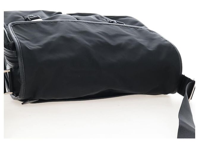 Borsa a Tracolla PRADA Nylon Black Silver Auth 208092V Nero Argento - vista 6