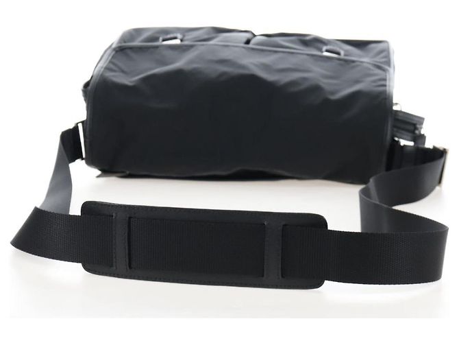 Borsa a Tracolla PRADA Nylon Black Silver Auth 208092V Nero Argento - vista 7