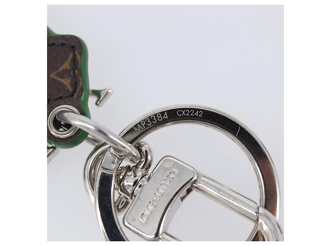 LOUIS VUITTON Monogram Porte Cles LV Painted Charm Leather MP3384 Auth 207273M Grün Monogramm - Ansicht 11