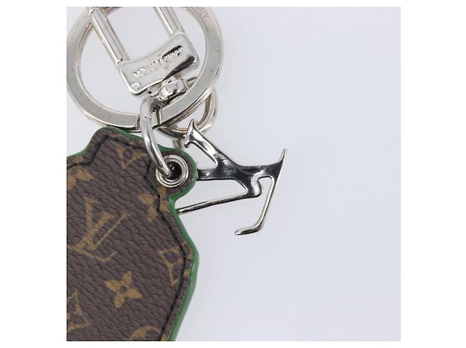 LOUIS VUITTON Monogram Porte Cles LV Painted Charm Leather MP3384 Auth 207273M Grün Monogramm - Ansicht 15