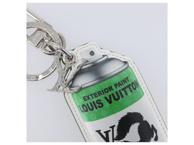 LOUIS VUITTON Monogram Porte Cles LV Painted Charm Leather MP3384 Auth 207273M Grün Monogramm - Ansicht 4