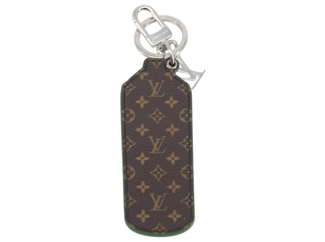 LOUIS VUITTON Monogram Porte Cles LV Painted Charm Leather MP3384 Auth 207273M Grün Monogramm - Ansicht 7
