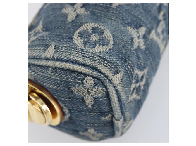 LOUIS VUITTON Monogram Denim Trousse Speedy PM Pouch Blue M95082 LV Auth 207279A - Ansicht 10
