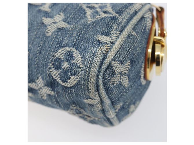 LOUIS VUITTON Monogram Denim Trousse Speedy PM Pouch Blue M95082 LV Auth 207279A - Ansicht 11