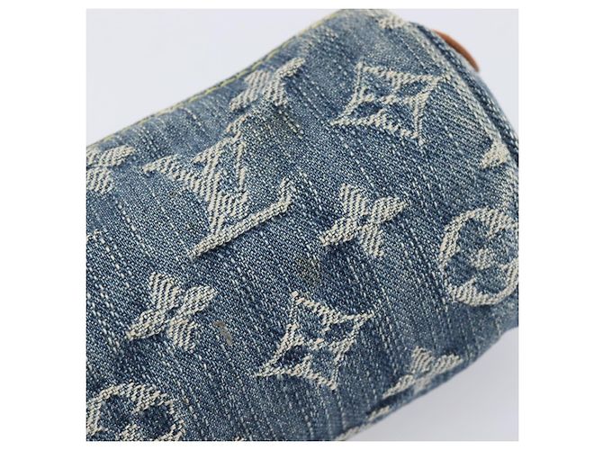 LOUIS VUITTON Monogram Denim Trousse Speedy PM Pouch Blue M95082 LV Auth 207279A - Ansicht 13
