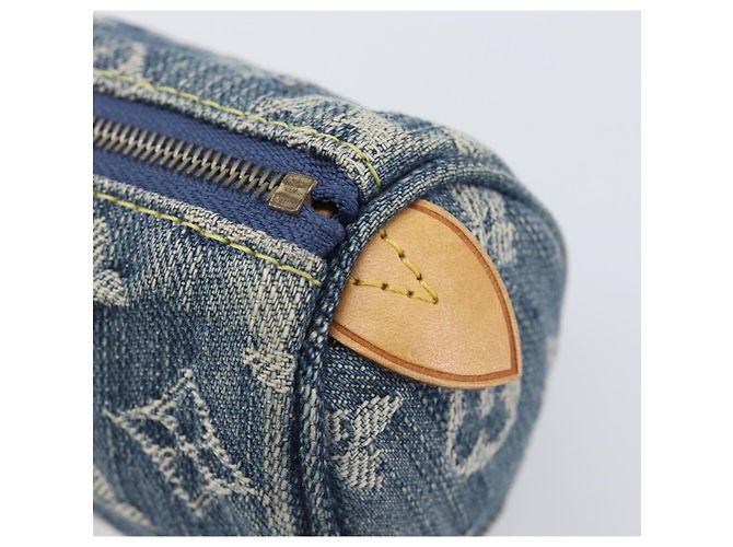 LOUIS VUITTON Monogram Denim Trousse Speedy PM Pouch Blue M95082 LV Auth 207279A - Ansicht 14