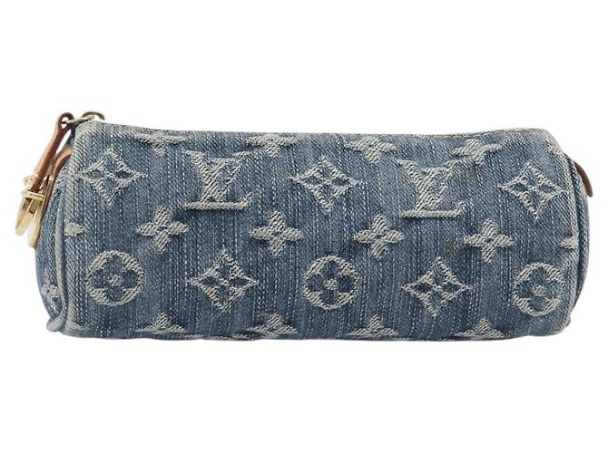 LOUIS VUITTON Monogram Denim Trousse Speedy PM Pouch Blue M95082 LV Auth 207279A - Ansicht 2