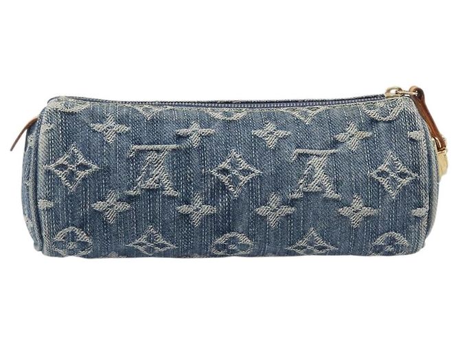 LOUIS VUITTON Monogram Denim Trousse Speedy PM Pouch Blue M95082 LV Auth 207279A - Ansicht 3