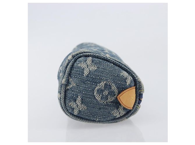 LOUIS VUITTON Monogram Denim Trousse Speedy PM Pouch Blue M95082 LV Auth 207279A - Ansicht 5