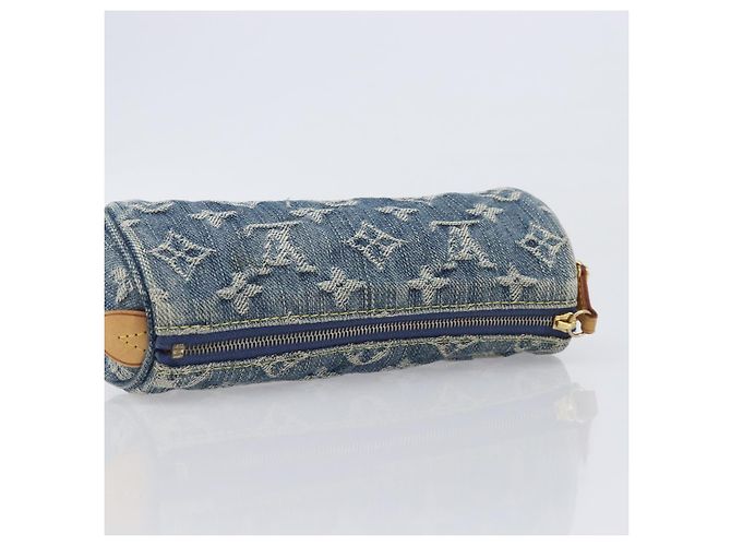 LOUIS VUITTON Monogram Denim Trousse Speedy PM Pouch Blue M95082 LV Auth 207279A - Ansicht 7