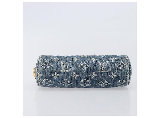 LOUIS VUITTON Monogram Denim Trousse Speedy PM Pouch Blue M95082 LV Auth 207279A - Ansicht 8