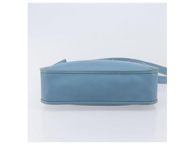 Hermès Bolsa de Ombro HERMES Vespa PM Couro Courchevel Azul Claro Prata Auth 208764A - vista 10