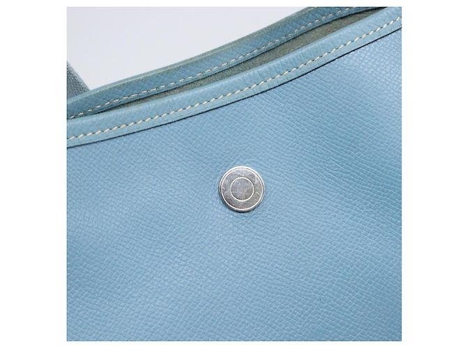 Hermès Bolsa de Ombro HERMES Vespa PM Couro Courchevel Azul Claro Prata Auth 208764A - vista 15