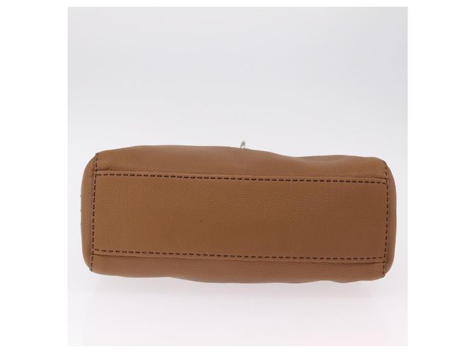 Bolso de hombro PRADA de cuero marrón plata Auth am12821V Castaño - vista 11