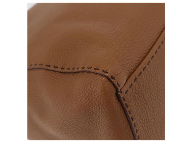 Bolso de hombro PRADA de cuero marrón plata Auth am12821V Castaño - vista 15