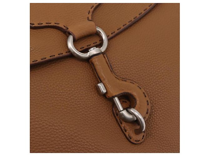 Bolso de hombro PRADA de cuero marrón plata Auth am12821V Castaño - vista 18