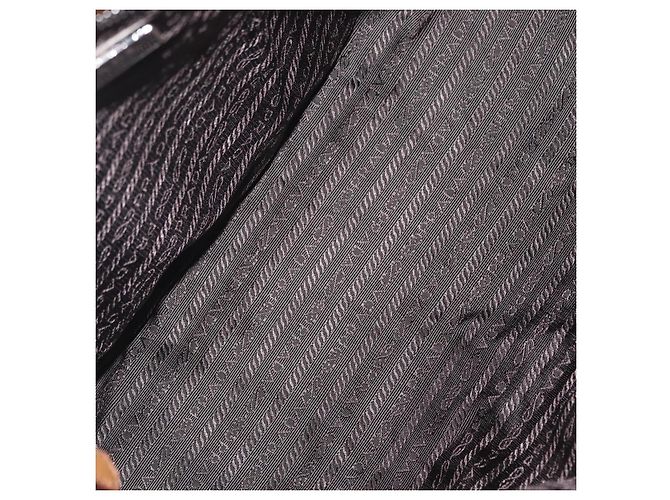 Bolso de hombro PRADA de cuero marrón plata Auth am12821V Castaño - vista 21