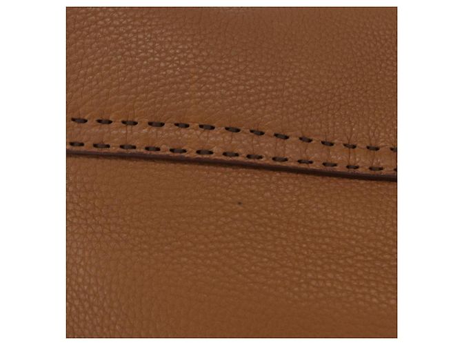 Bolso de hombro PRADA de cuero marrón plata Auth am12821V Castaño - vista 4